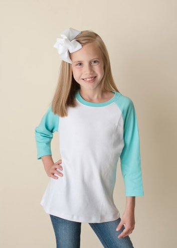 Girl's Ruffle Sleeve Raglan